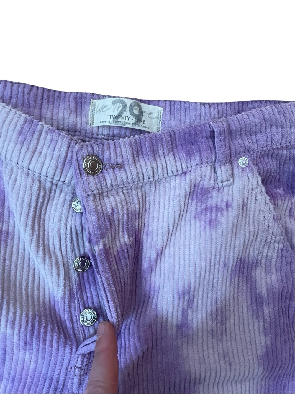 Free People Reese Pitched Straight Corduroy Pant Moonlit Orchid New With Tags - Picture 5 of 13